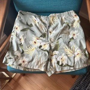 Nautica Men's Floral Print Swimming Trunks Men's Size L